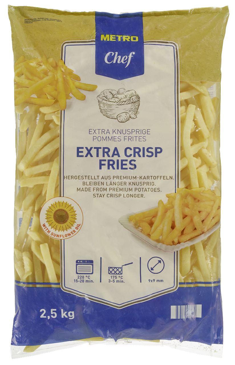 Extra crisp fries 9x9 2.5 kg