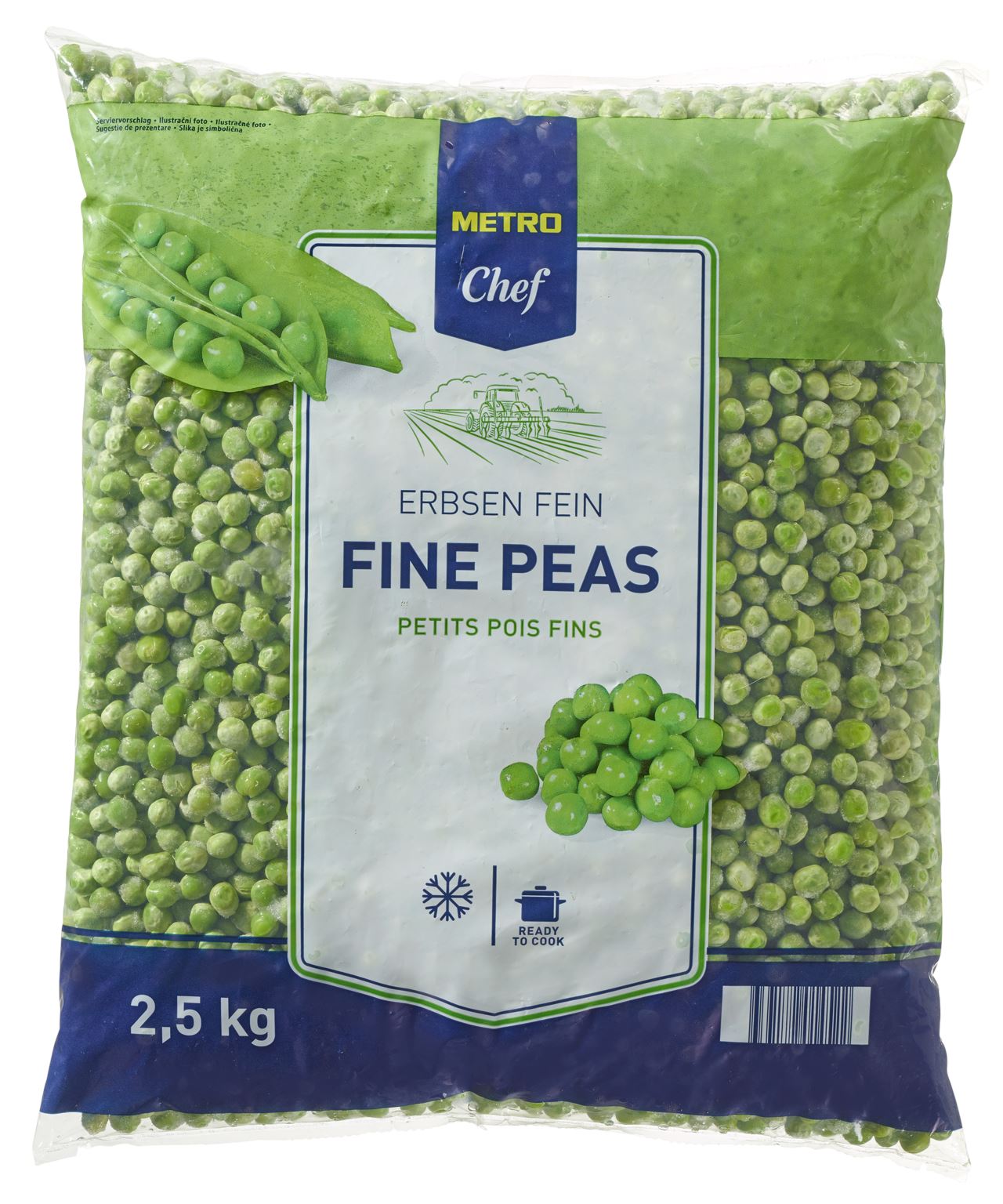Peas extra fine frozen 2.5 kg