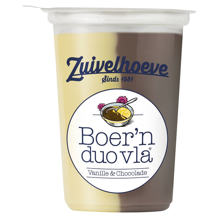 Zuivelhoeve BOER'N VLA® DUO Vanilla-Chocolate 450g
