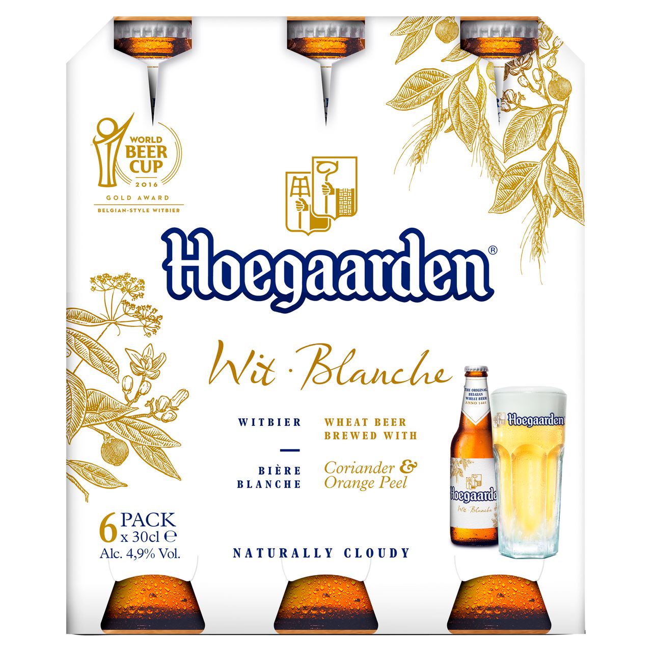 Hoegaarden Belgian Witbier bottle 6 x 30 cl