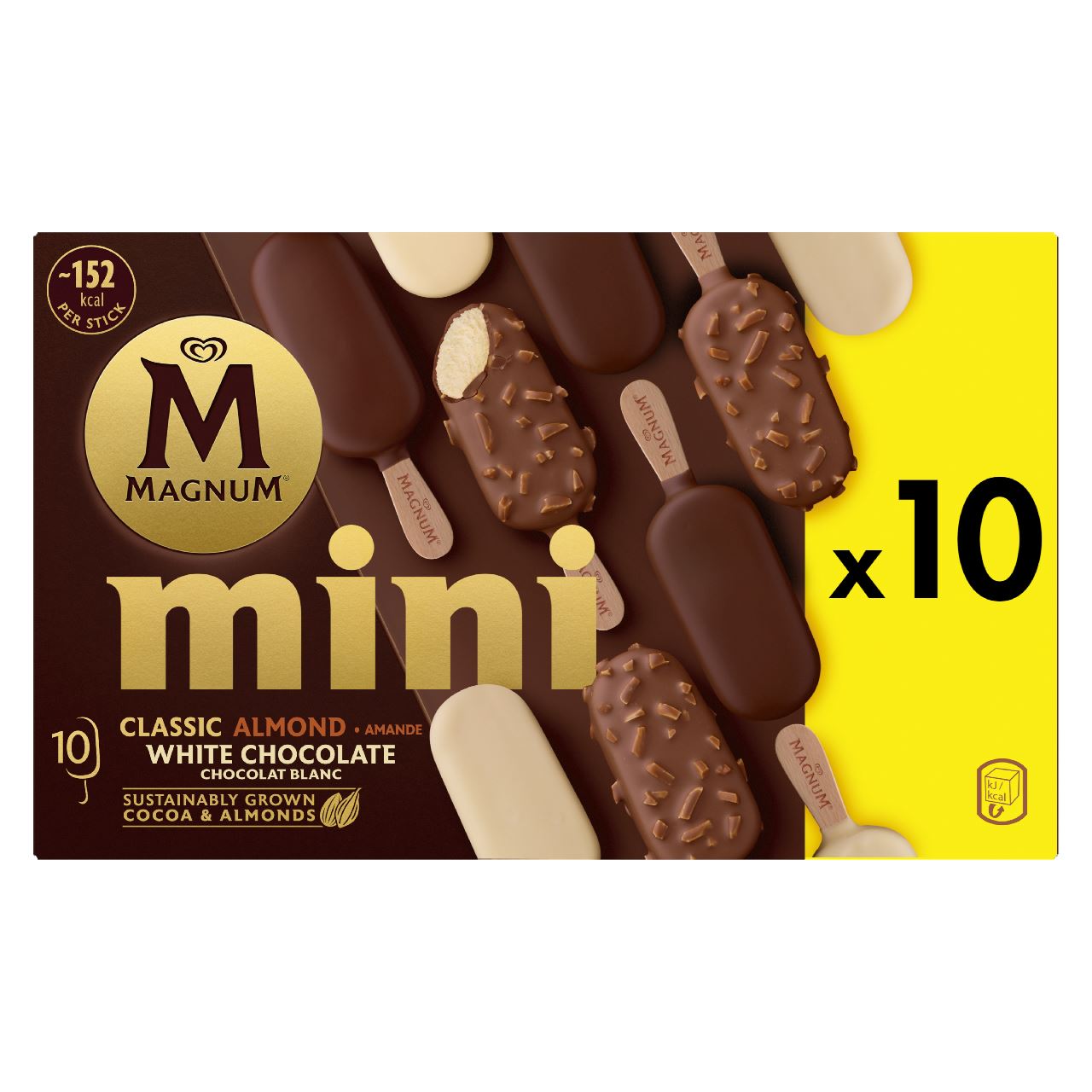Magnum Mini Classic/Almond/White 10 x 55 ml