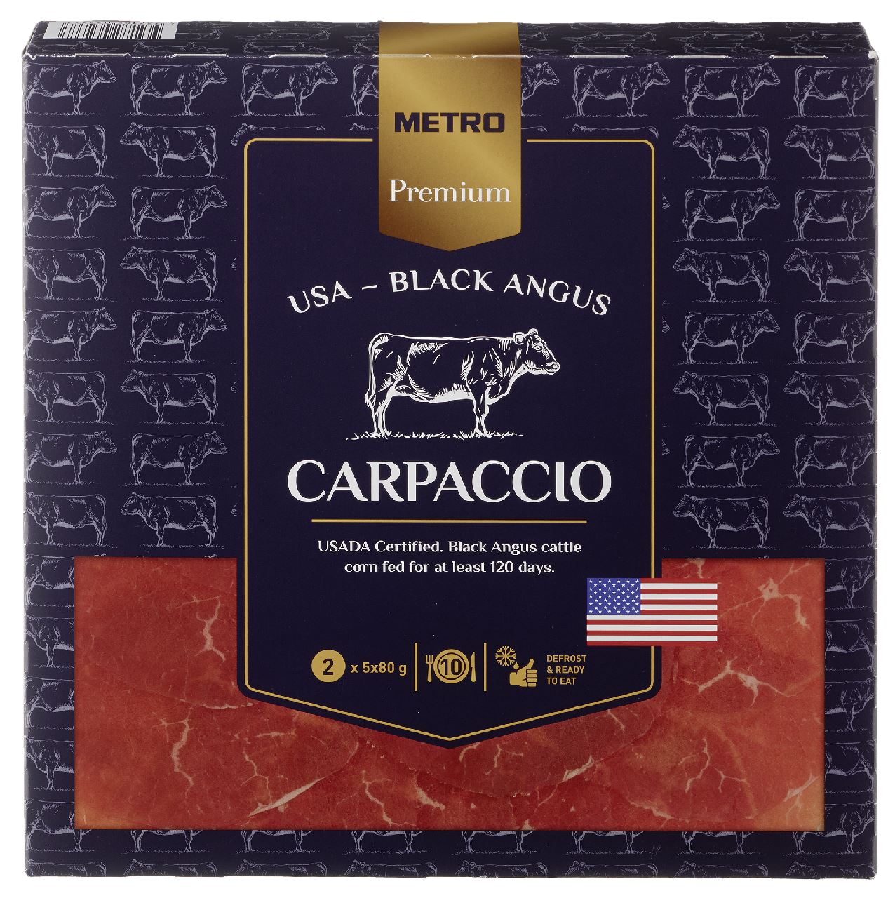 METRO Premium Frozen Beef Carpaccio 10 x 80 g