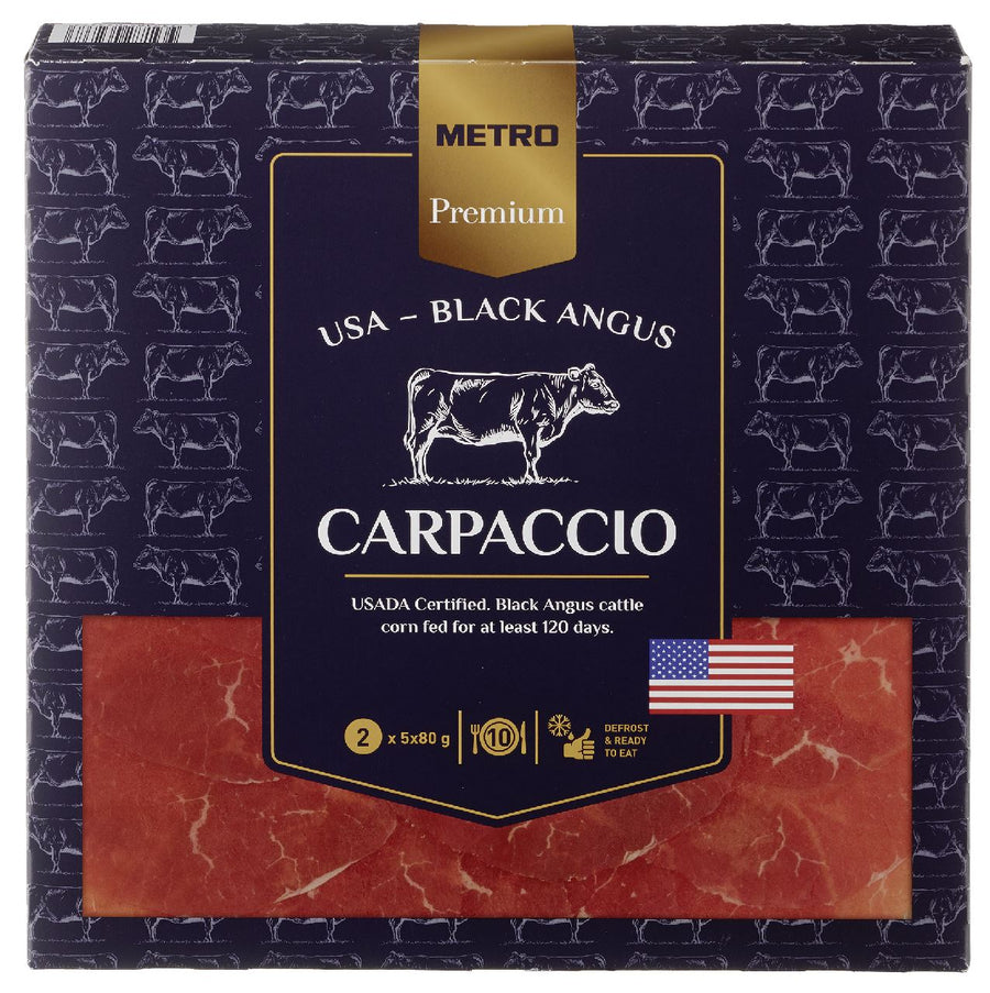 METRO Premium Frozen Beef Carpaccio 10 x 80 g