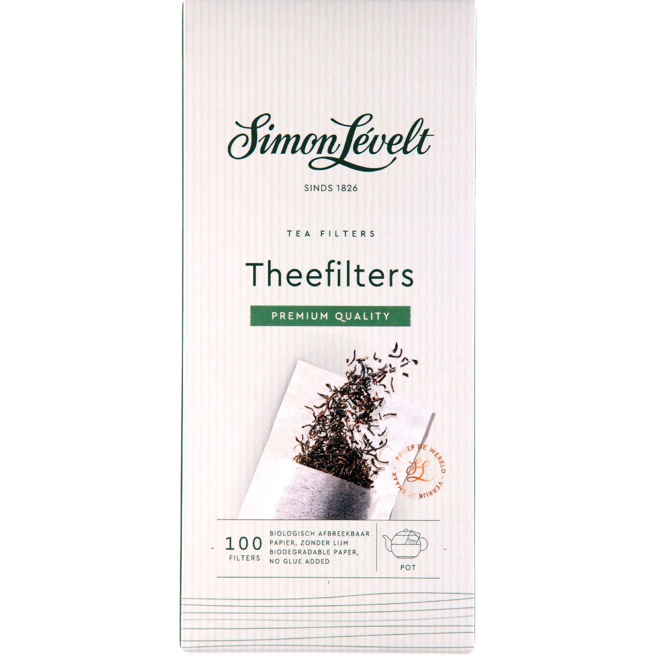 Simon Lévelt Tea filters large paper 100 pieces 72 g