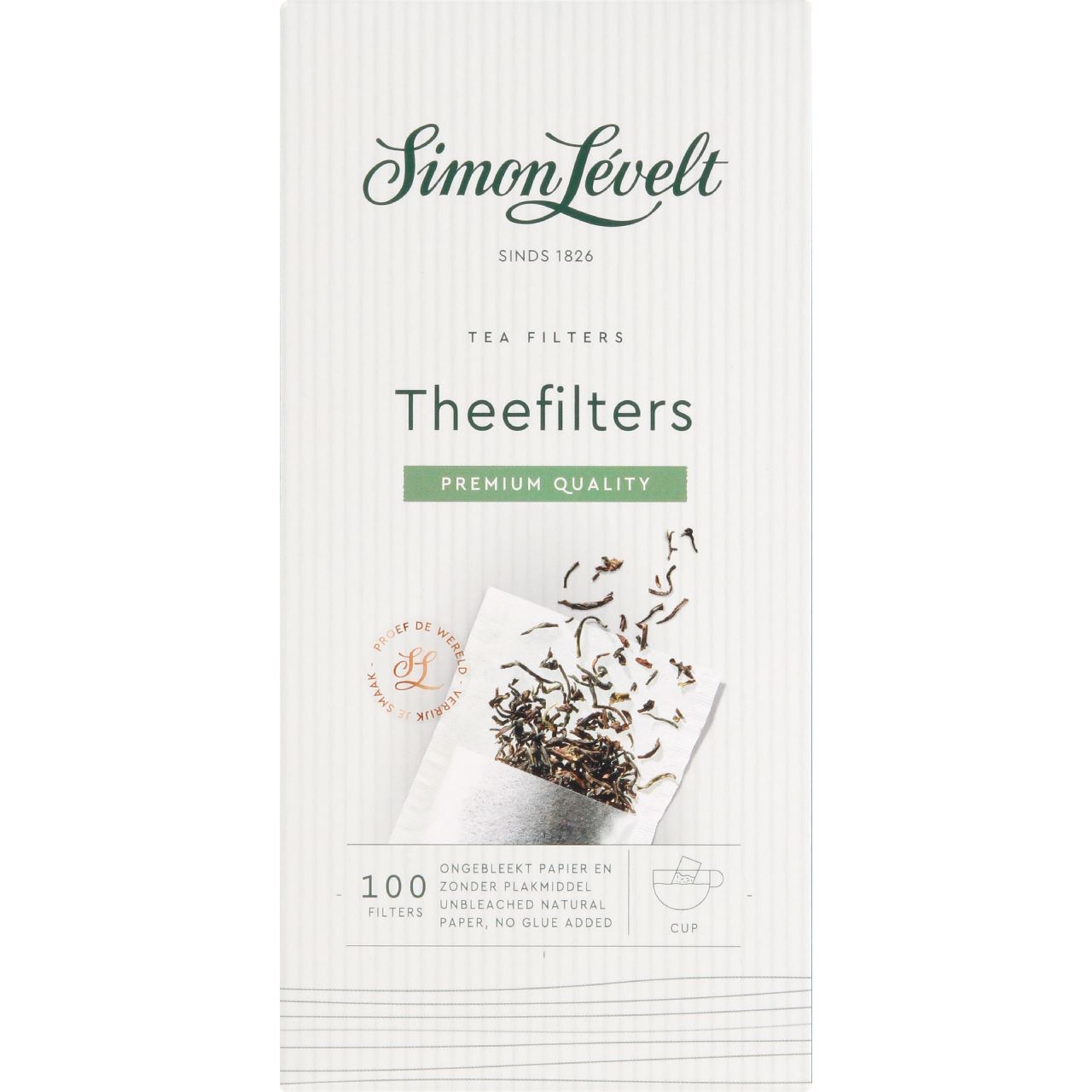 Simon Lévelt tea filters 1 cup 100 pieces 55 g