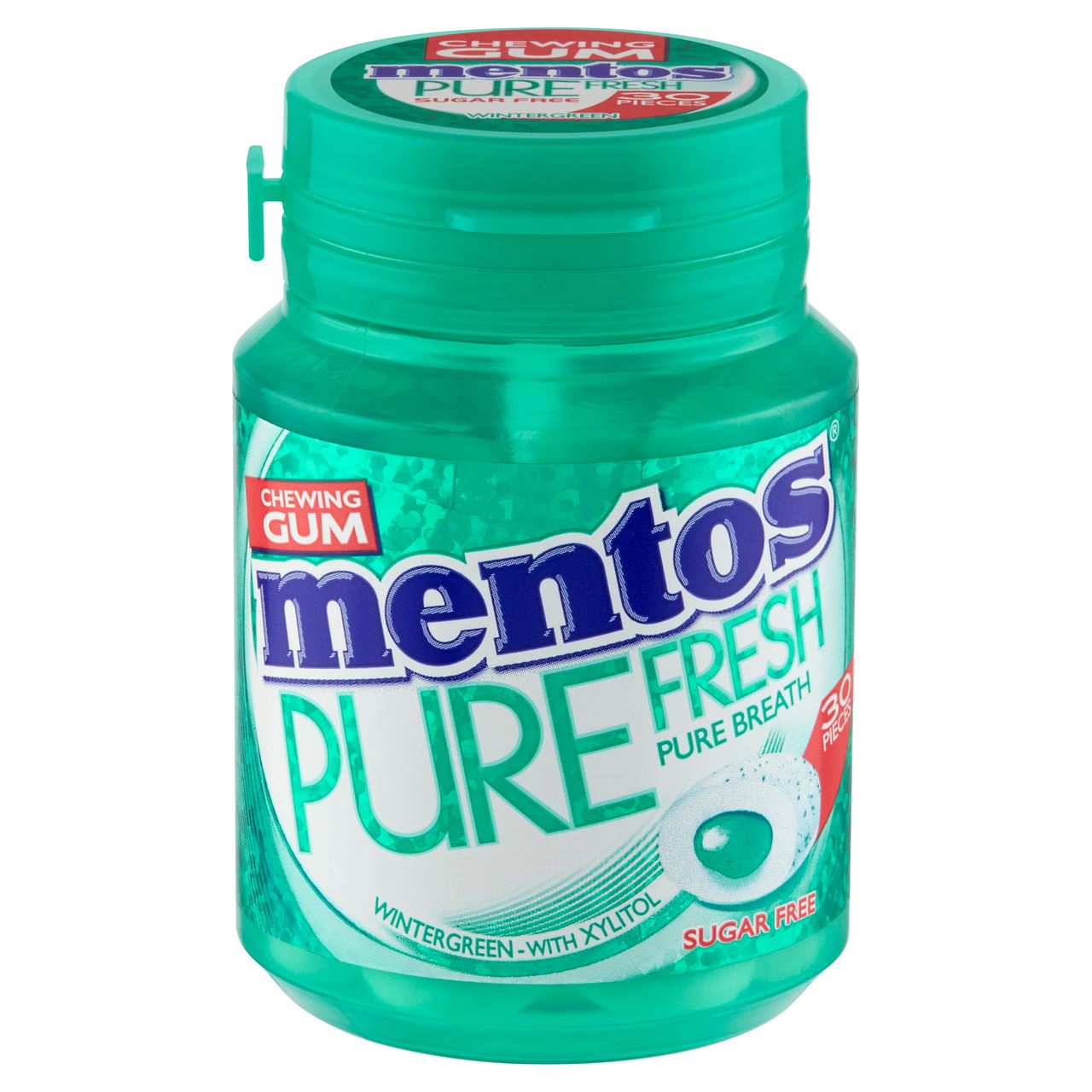 Mentos Gum Pure Fresh Wintergreen pot 6 x 60 g