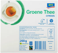 Thumbnail for aro Green Tea lemon without envelope 100 x 2 g