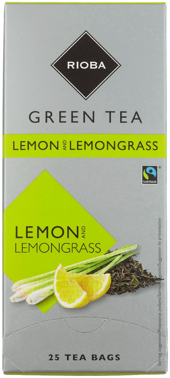 RIOBA Green Tea Lemon & Lemongrass 25 x 2 grams