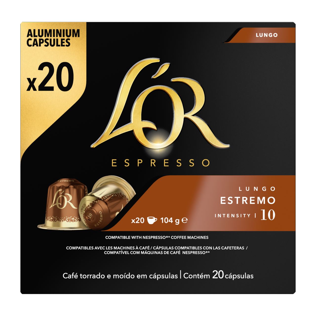 L'OR Lungo Estremo Coffee Cups Value Pack 20 pieces 104 g