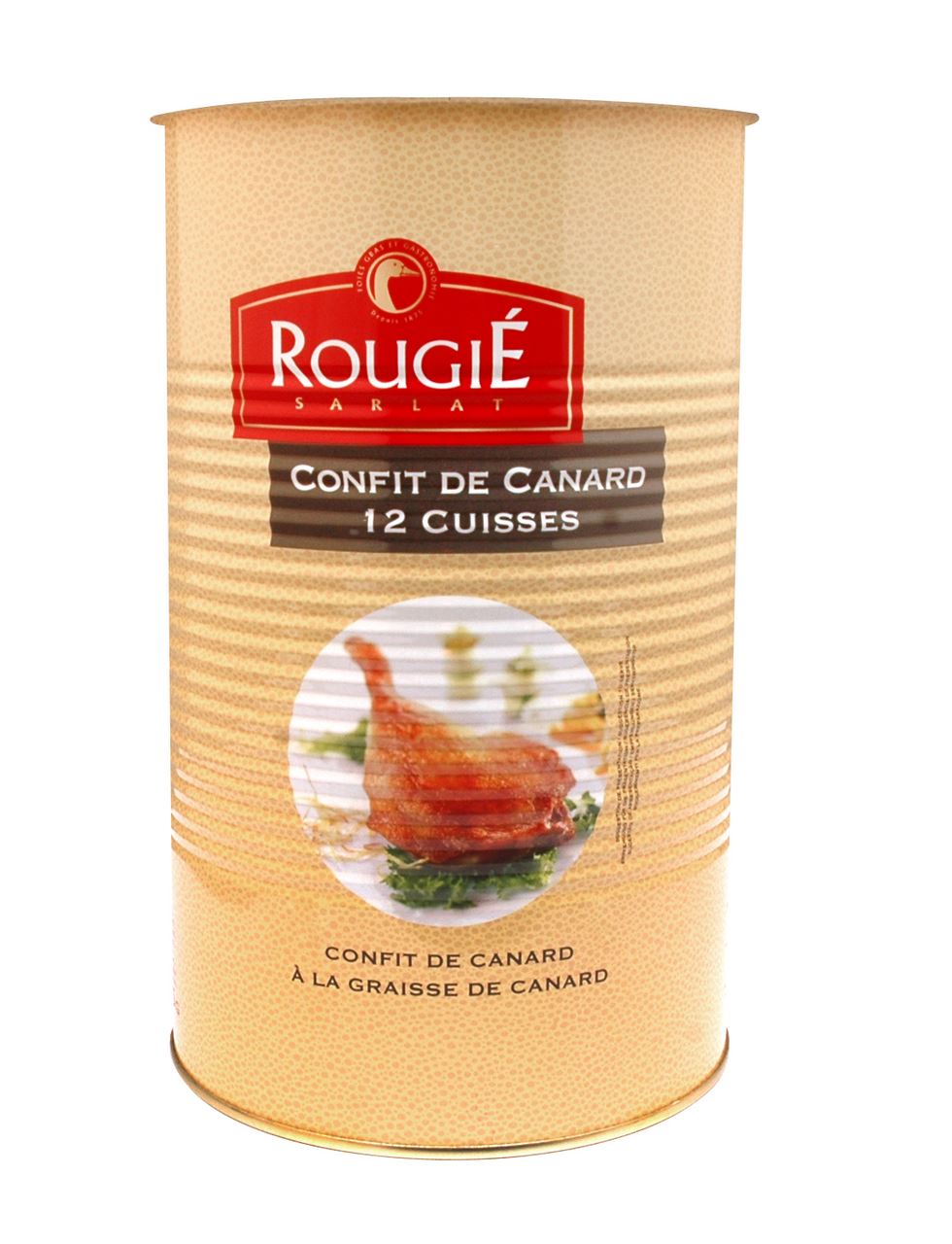 Rougié Confit de canard can 12 thighs 3825 g