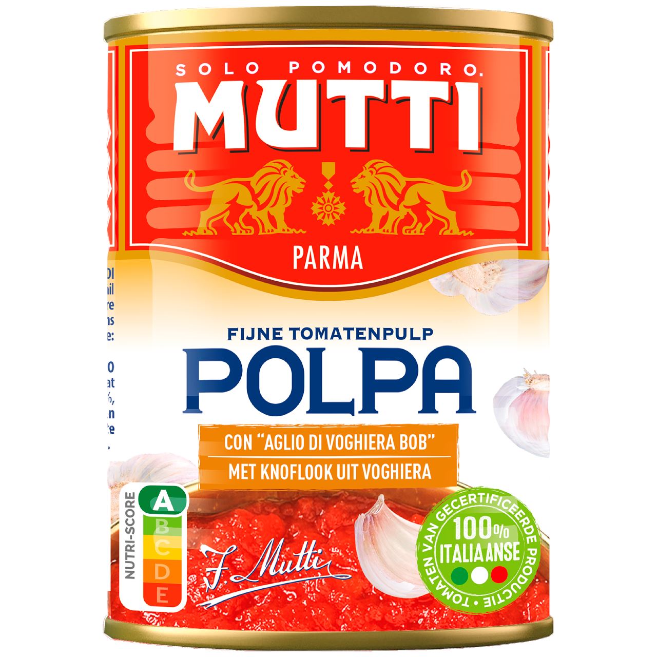Mutti Diced Tomato Flesh Garlic 400 g