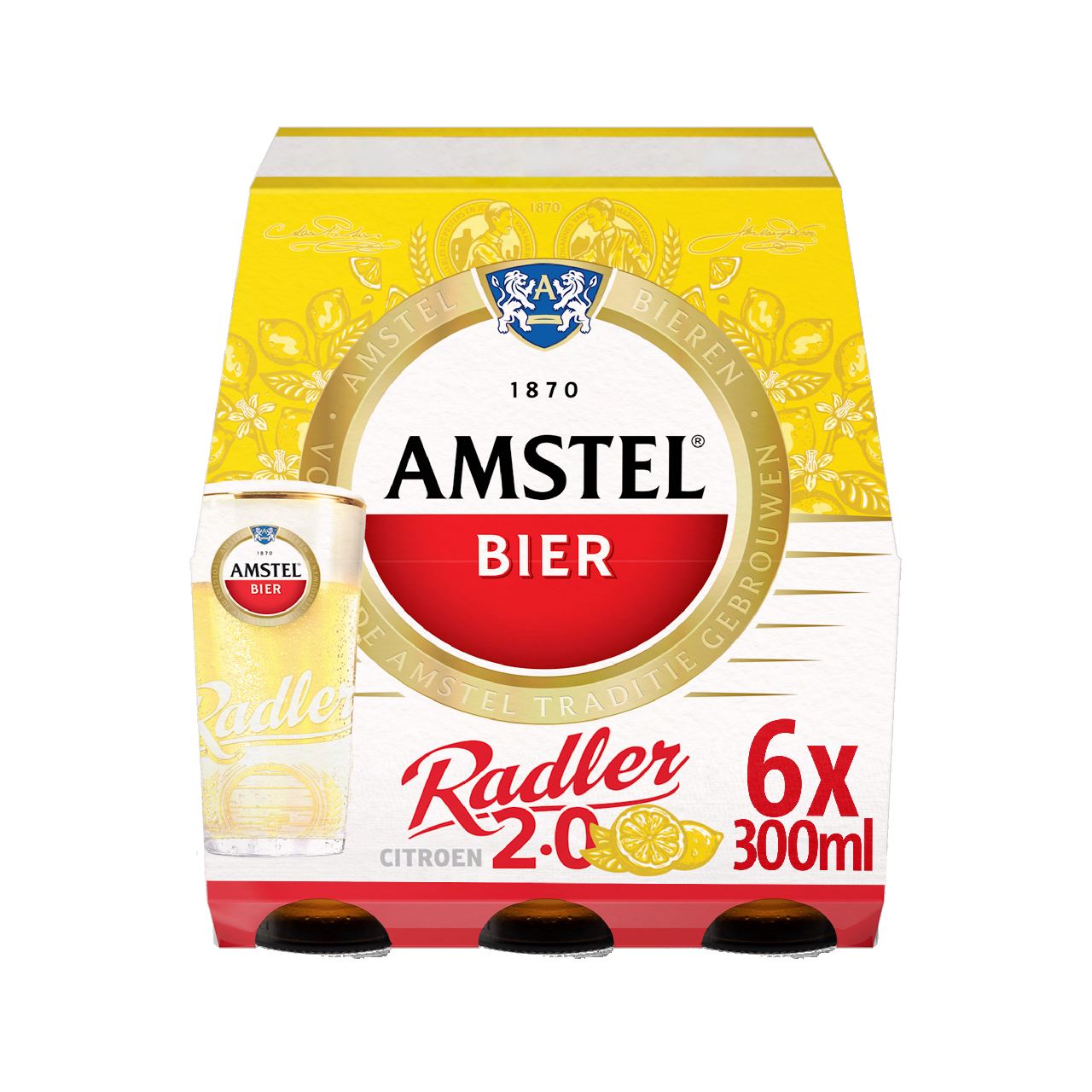 AMSTEL Radler Beer Lemon Bottle 6 x 30 cl