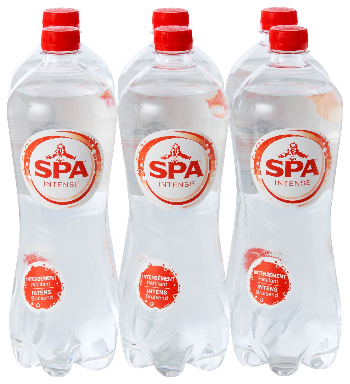 SPA Intense Sparkling Natural Mineral Water with Added Carbon Dioxide 6 x 1 l
