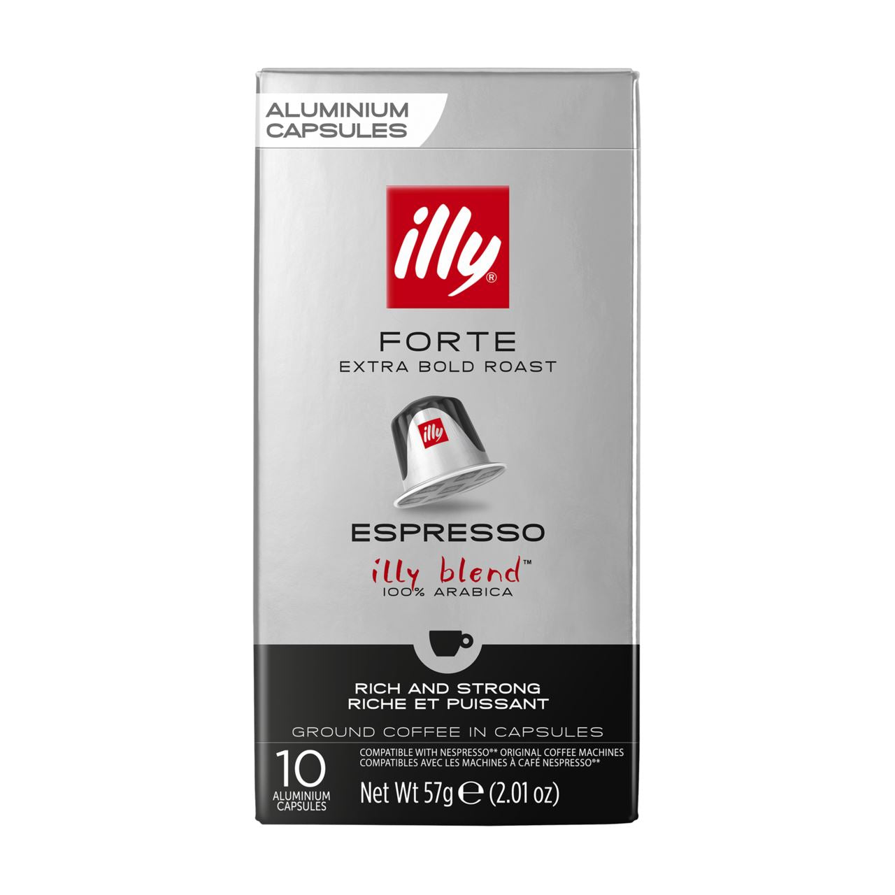 illy Espresso Forte Coffee cups 10 pieces 57 g