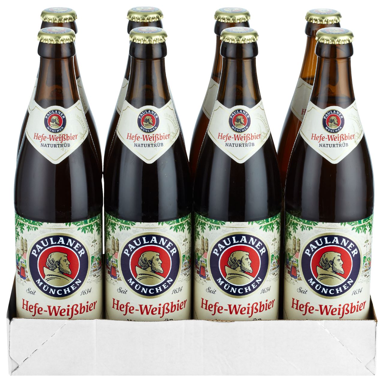 Paulaner Hefe-Weiss Beer Bottle 8 x 50 cl