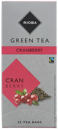Thumbnail for RIOBA Green tea cranberry fair trade 25 x 1.5 grams