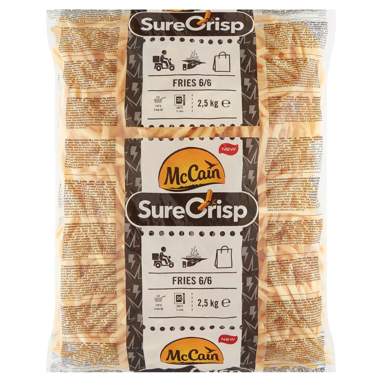McCain Sure Crisp Fries 6/6 2.5 kg