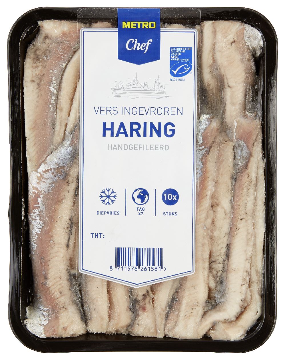 Frozen Herring 10 pieces hand filleted 500 g
