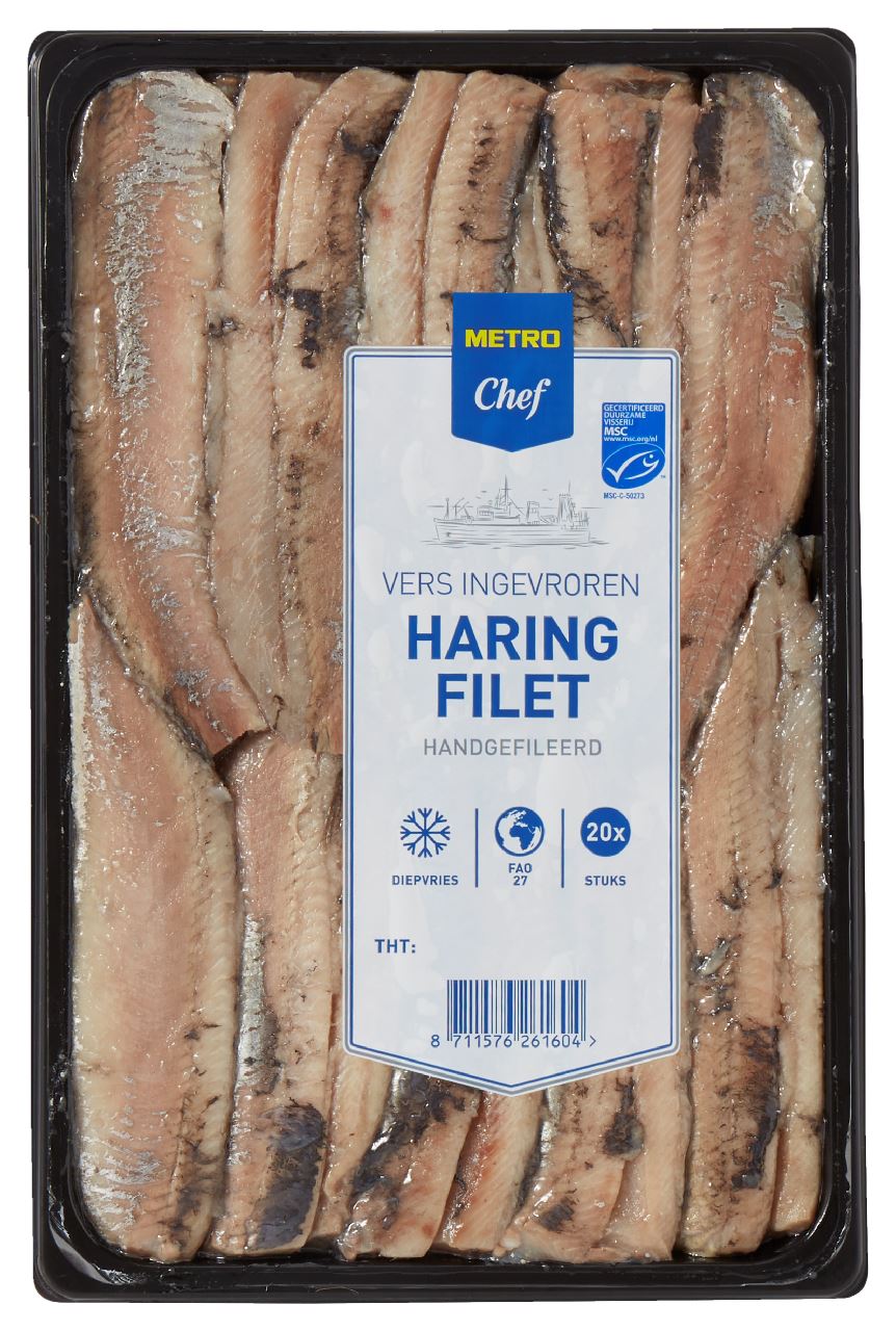 Frozen Herring Fillet 20 pieces hand filleted 500 g