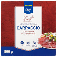 Thumbnail for Frozen beef carpaccio 10 x 80 g