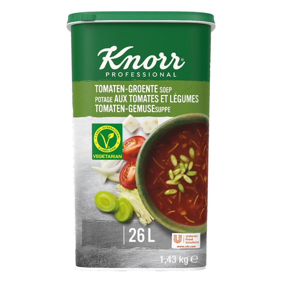 Knorr Professional Classic Tomato-Vegetable Soup Powder yield 26L 1.43 kg