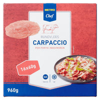 Thumbnail for Frozen beef carpaccio 16 x 60 g