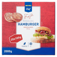 Thumbnail for Hamburger American style frozen 20 x 100 g