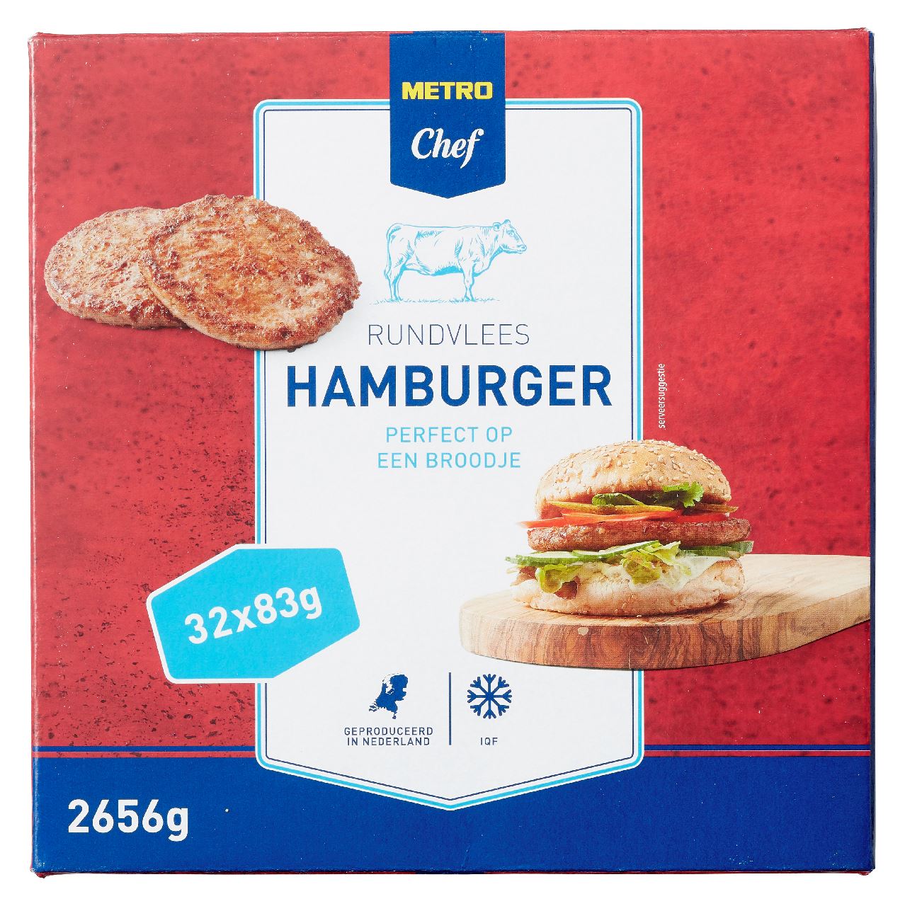 Hamburger frozen 32 x 83 g