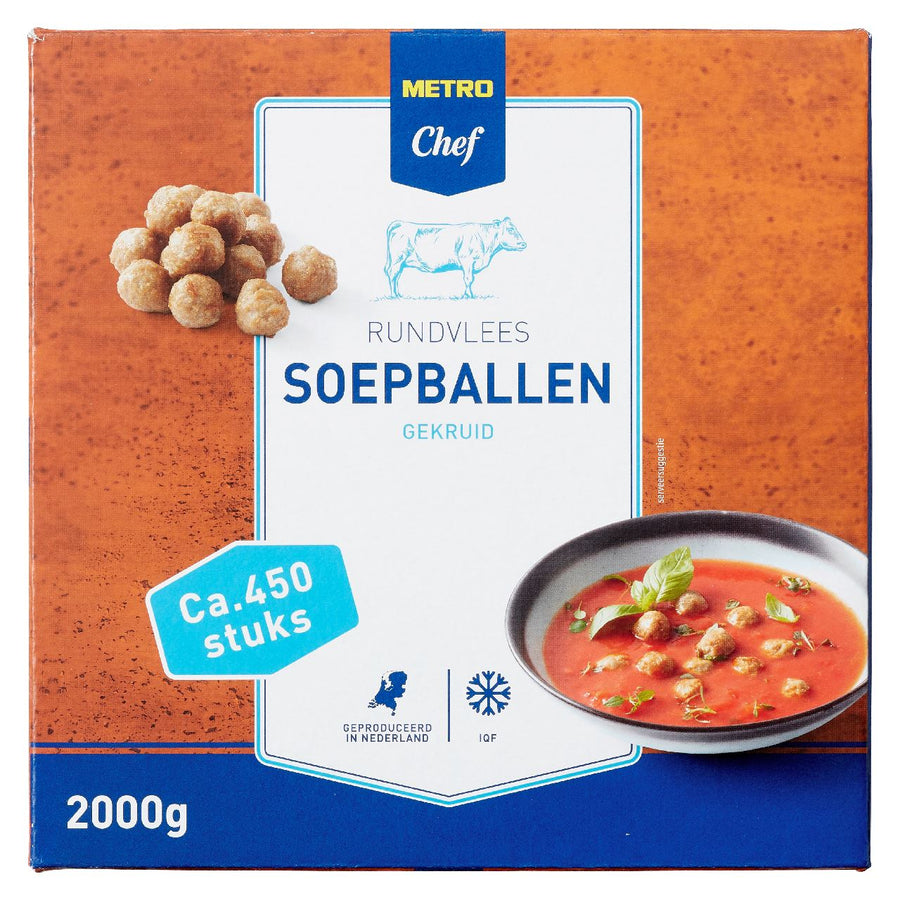 Frozen beef soup balls 450 pieces 2 kg