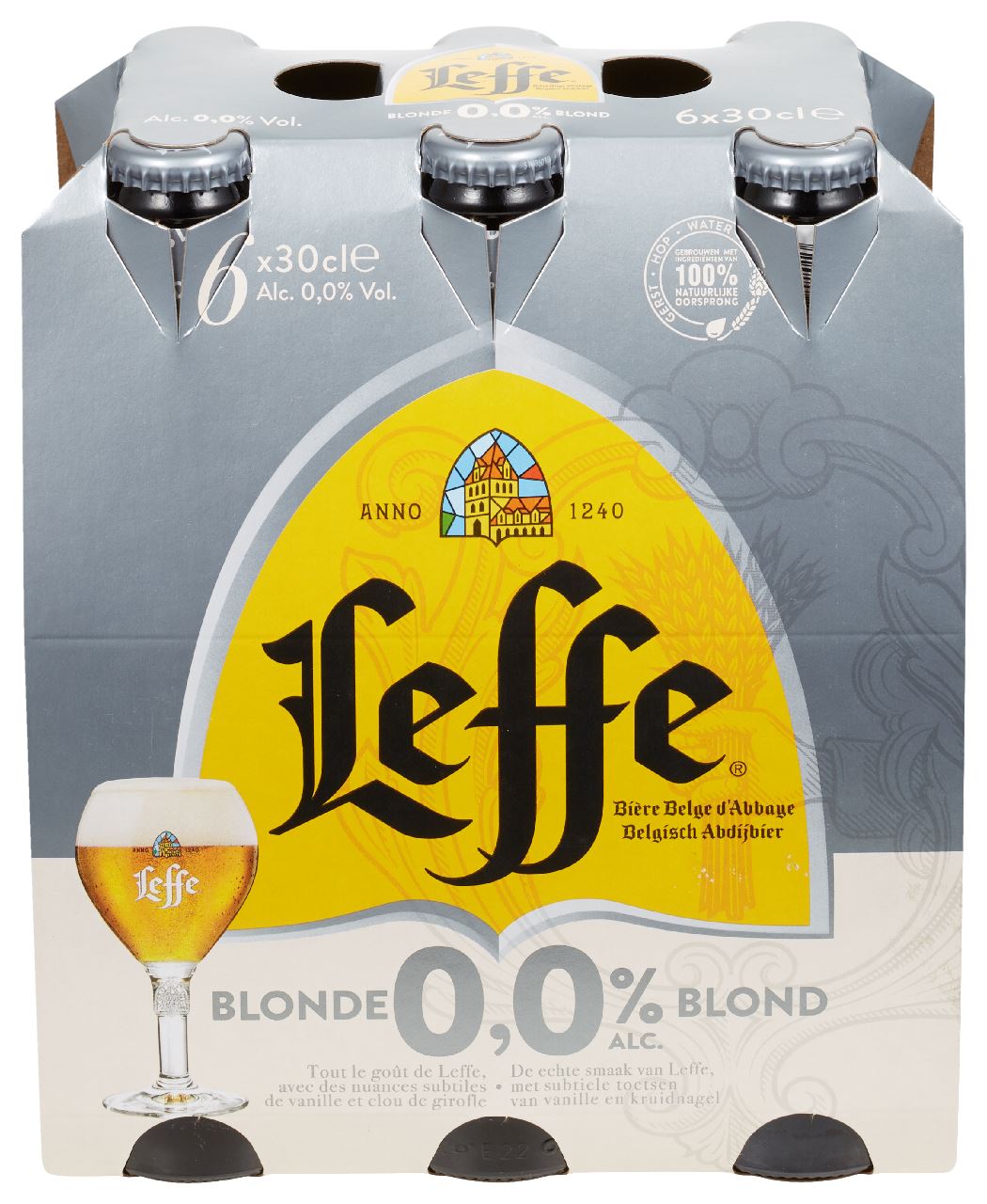 Leffe Belgian Abbey Beer Blonde 0.0% Bottles 6 x 30 cl