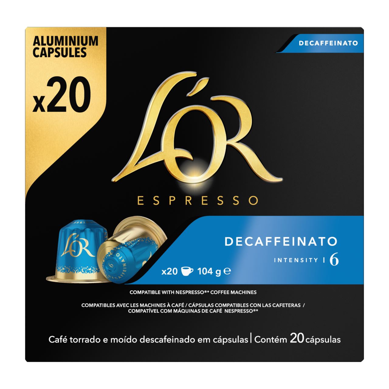 L'OR Espresso Decaffeinato Coffee Cups Value Pack 20 pieces 104 g