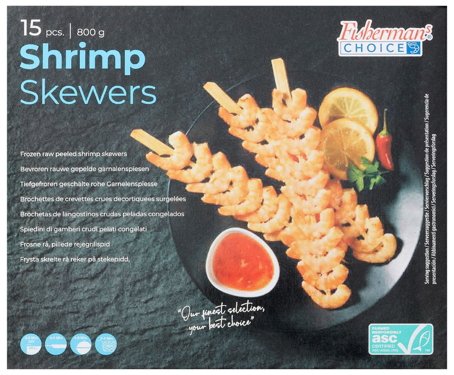 ASC Shrimp skewers 15 x 70 g