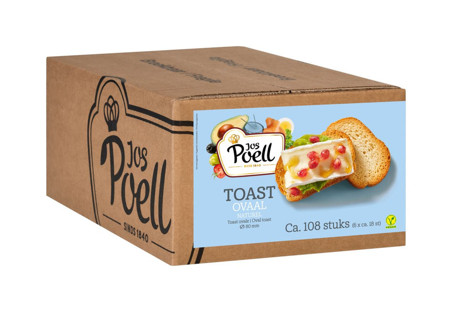 Jos Poell Toast oval natural approx. 108 pieces 600 g