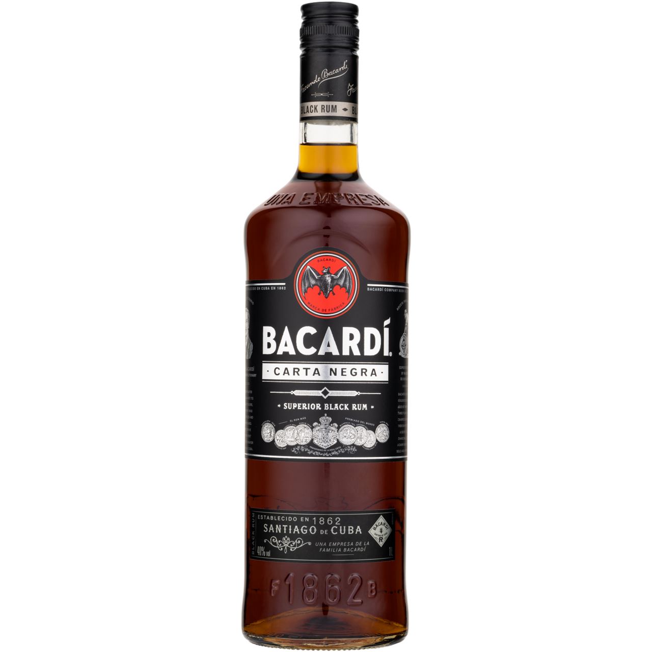 BACARDÍ CARTA NEGRA Rum Superior Black 1 l 40%