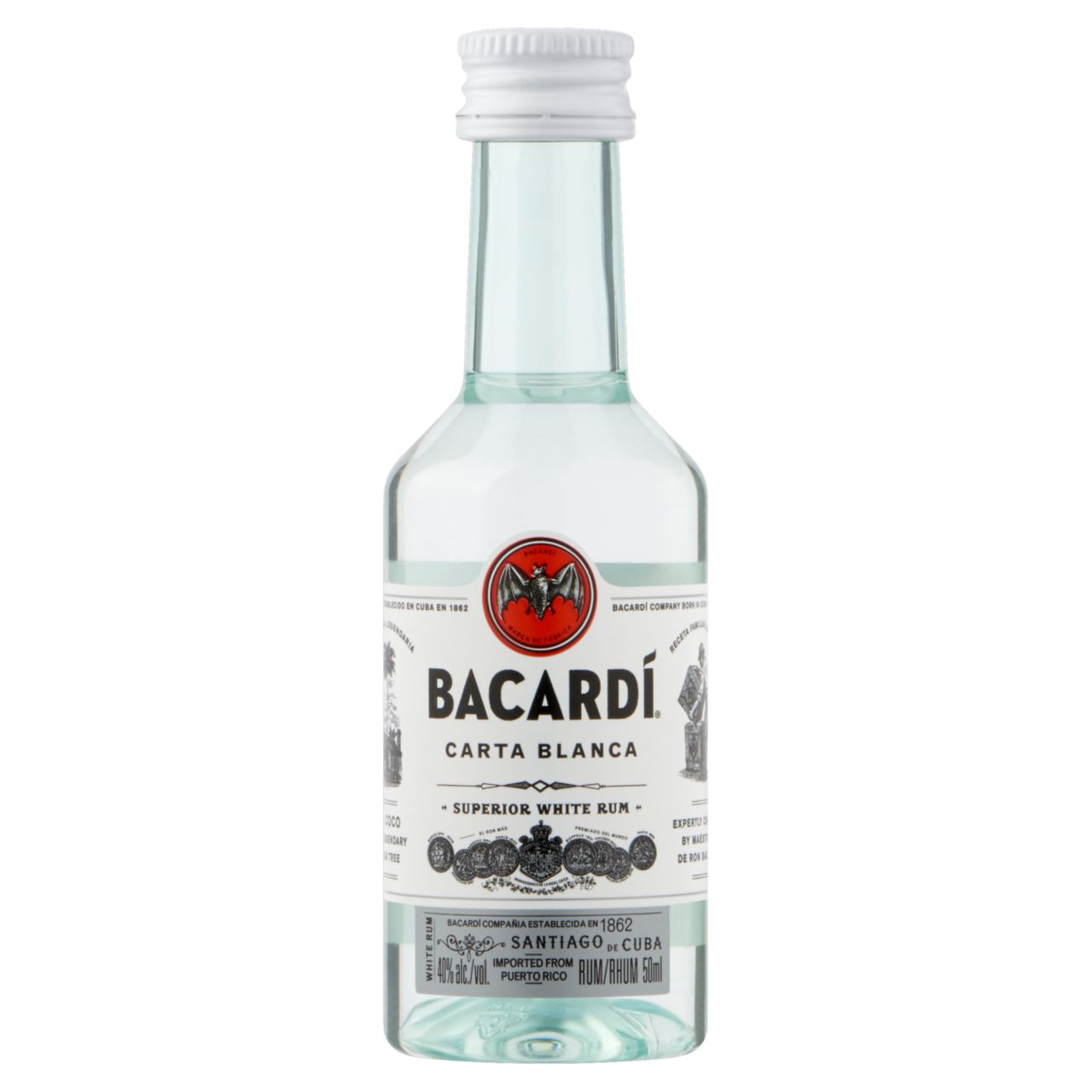 BACARDÍ CARTA BLANCA Rum 10 x 5 cl 37.5%