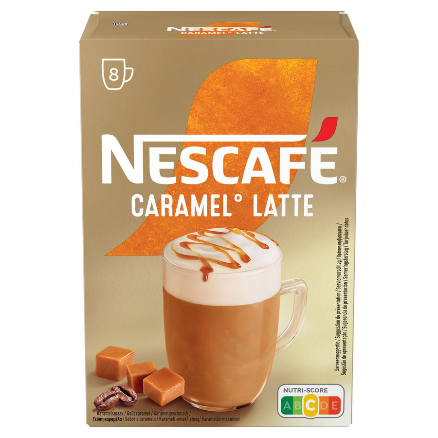 Nescafé Gold Caramel Latte instant coffee 8 bags 136 g
