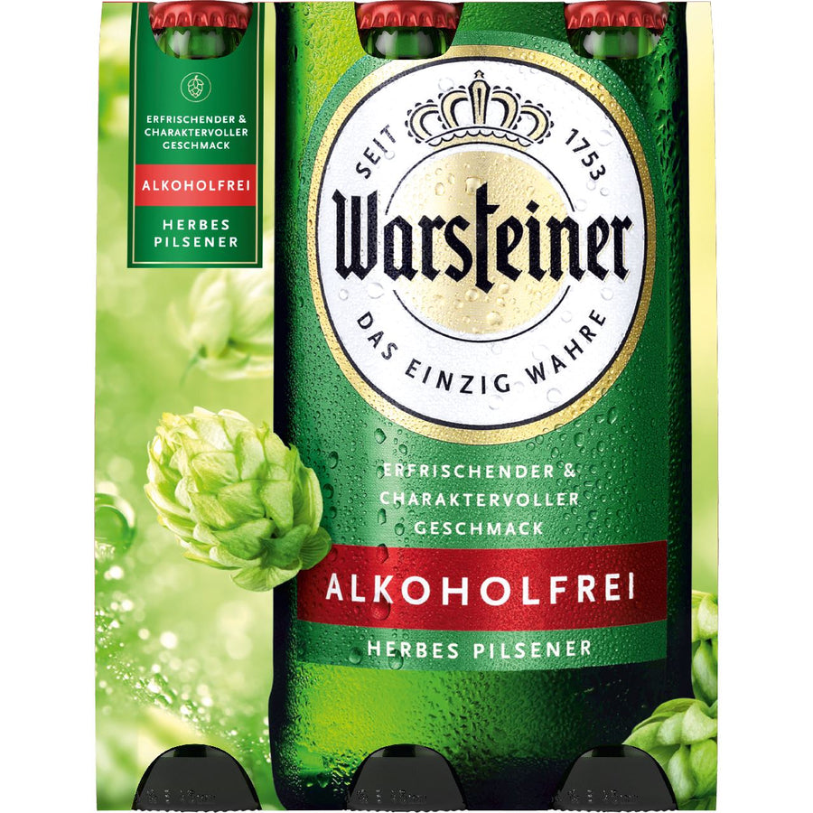 Warsteiner Alcohol Free Herb bottle 6 x 33 cl