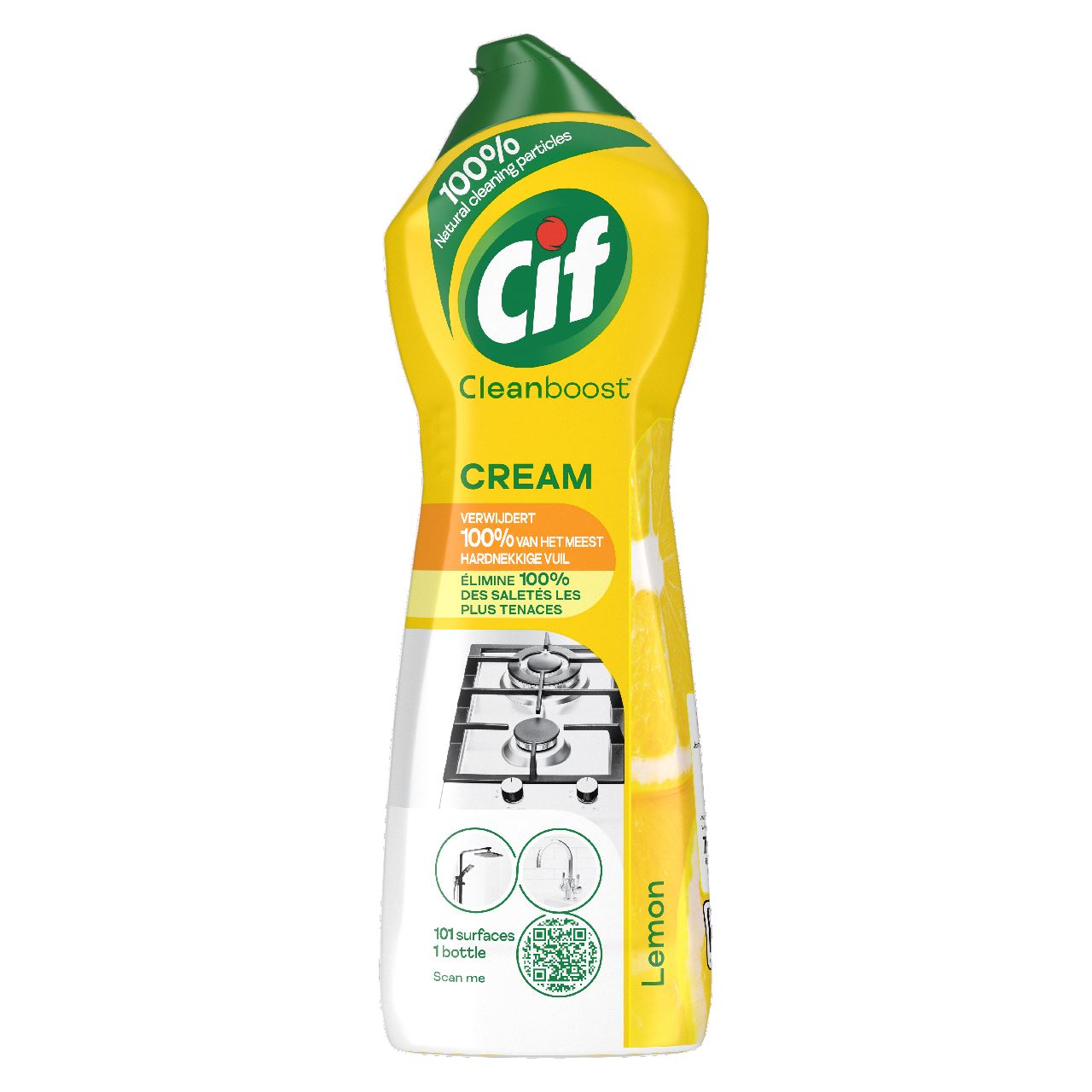 Cif CleanBoost Abrasive Cream Lemon 750 ml