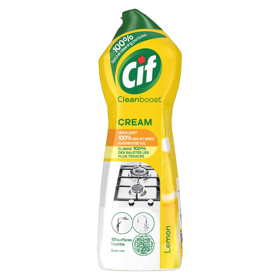 Cif CleanBoost Abrasive Cream Lemon 750 ml