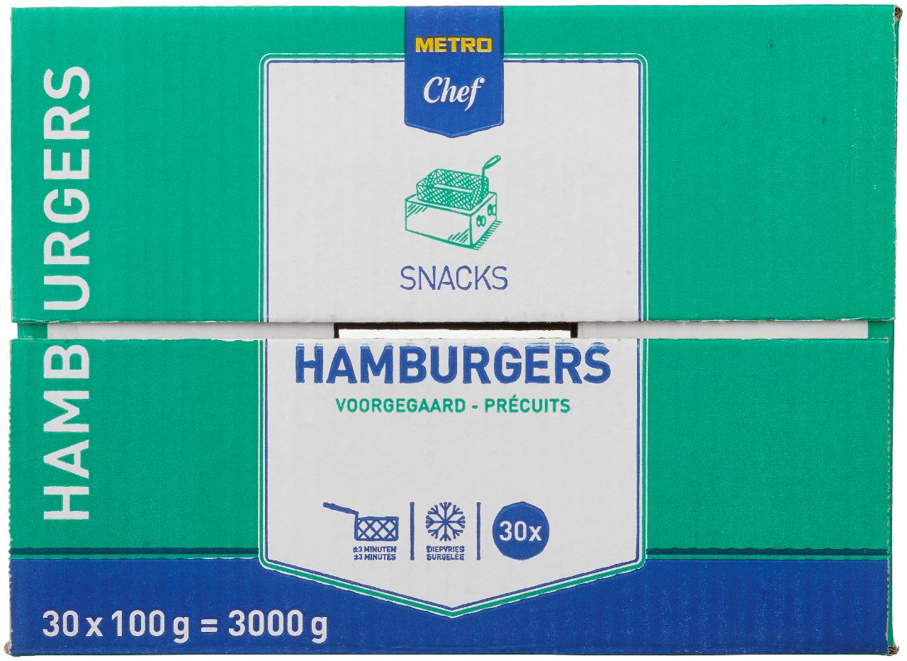 Hamburgers 30 x 100 g