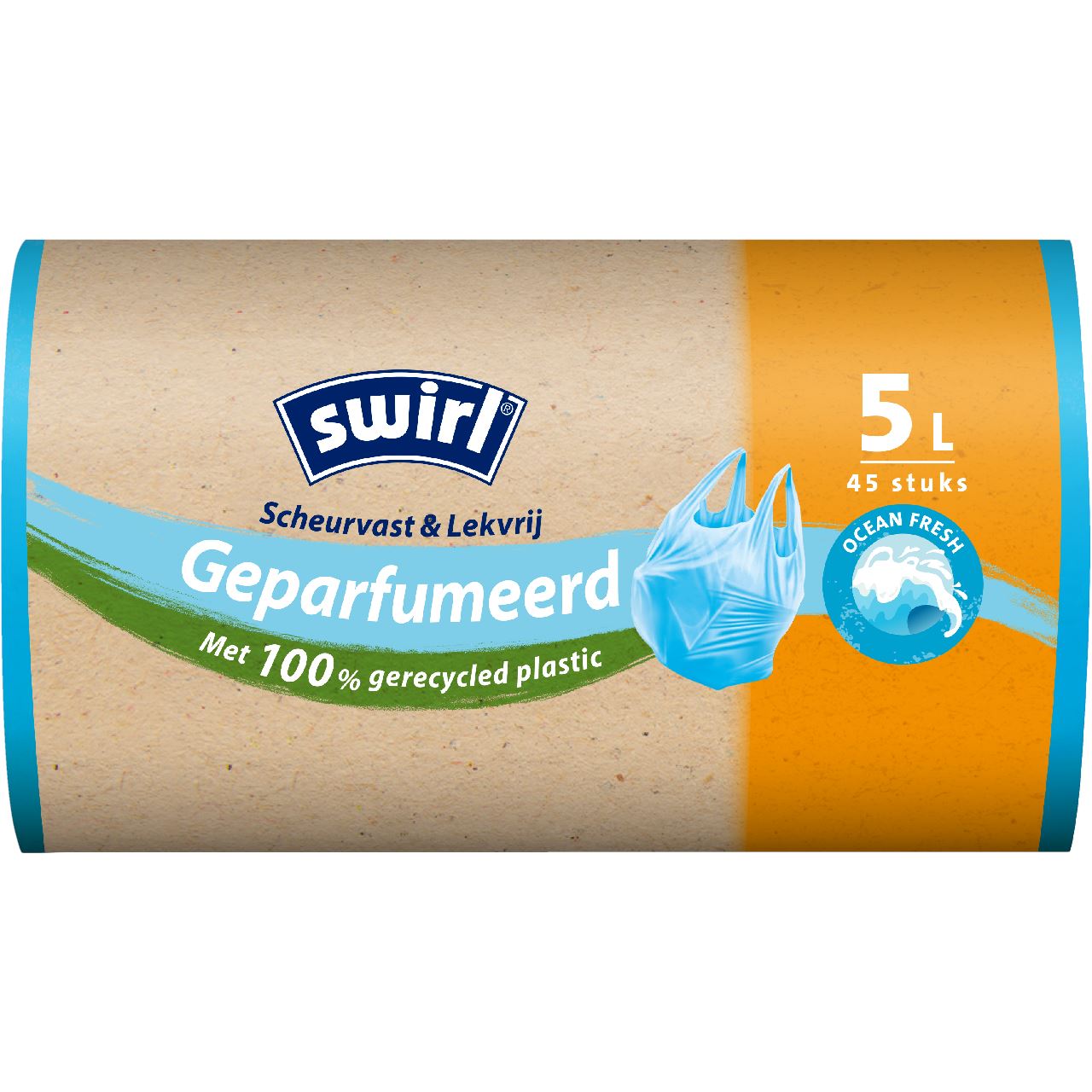 Swirl Perfumed Pedal Bin Bags Ocean Fresh 5 L 45 Pieces