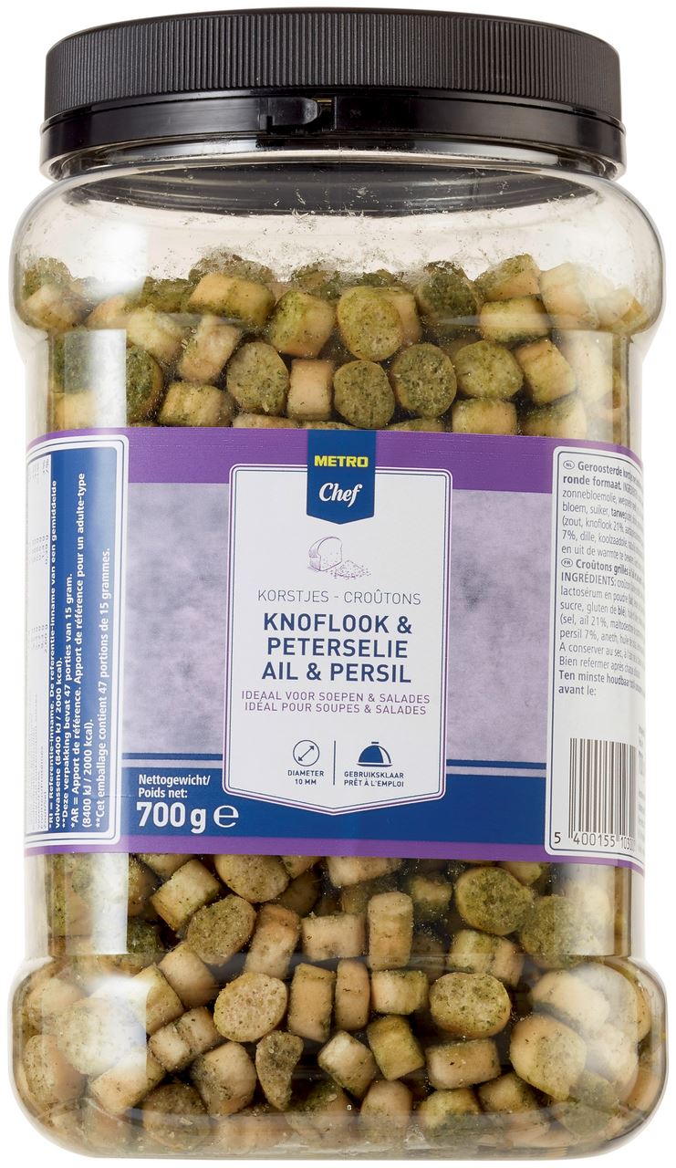 Garlic & parsley croutons 700 g