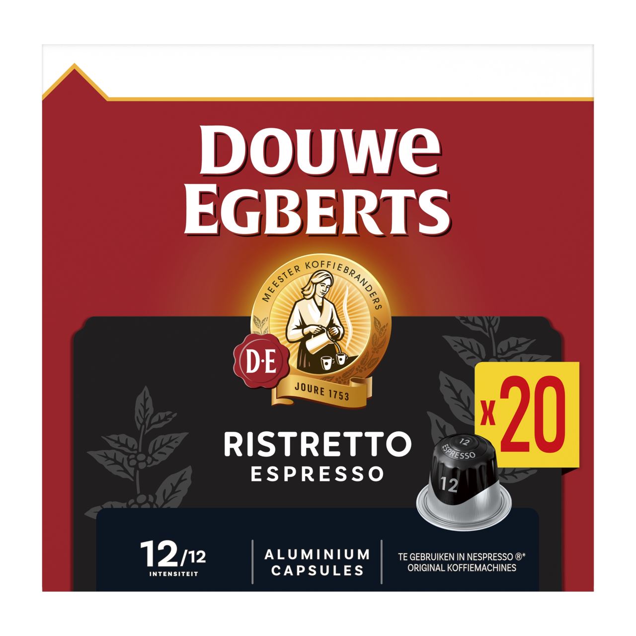 Douwe EGBERTS Espresso Ristretto Coffee Cups Value Pack 20 pieces