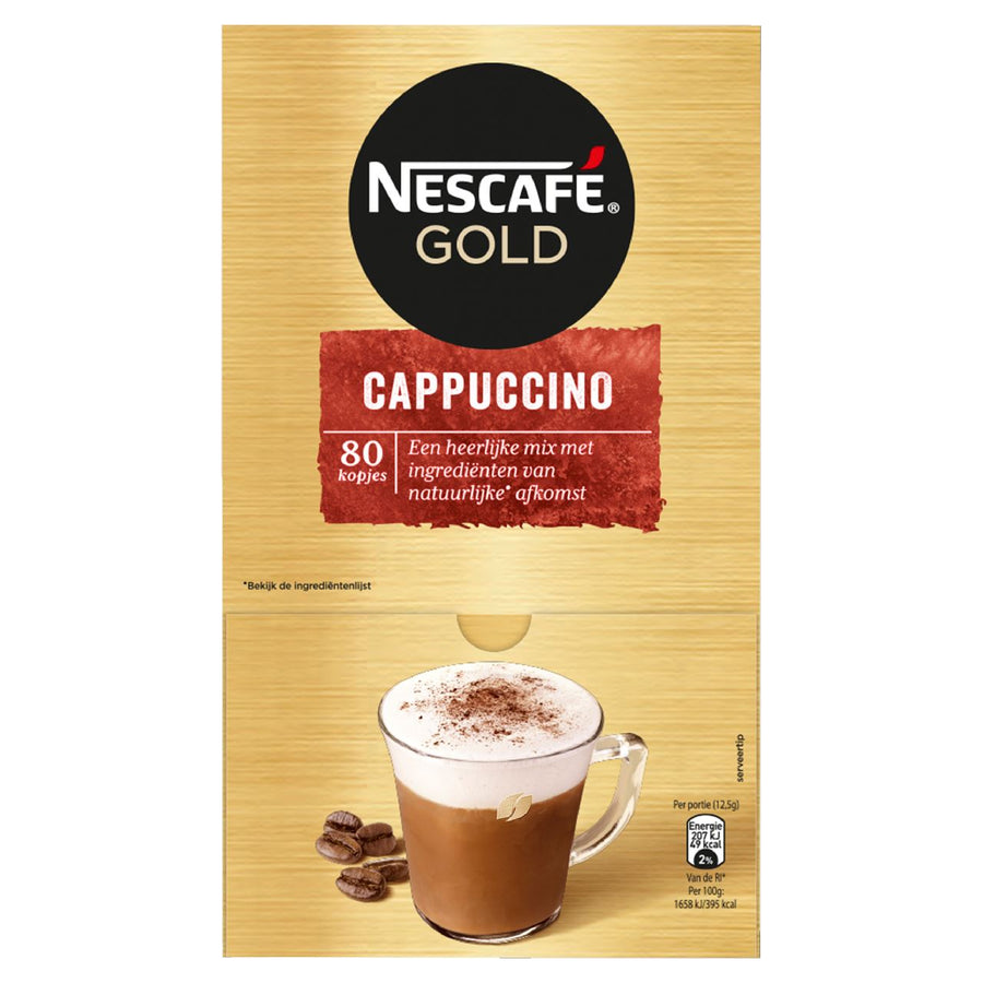 Nescafé Gold Cappuccino Dispenser instant coffee 80 bags 1 kg