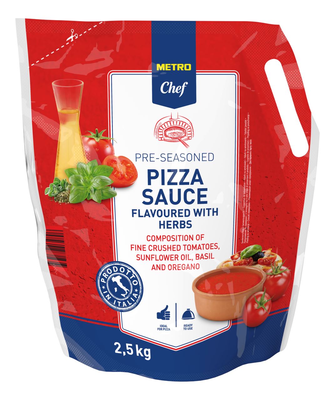 Pizza sauce pouch 2.5 kg