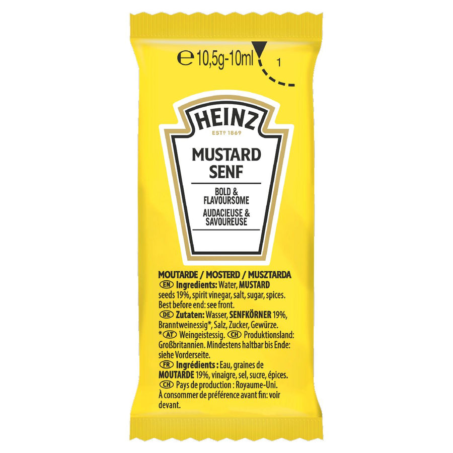 HEINZ Mustard sachets 200 x 10 ml