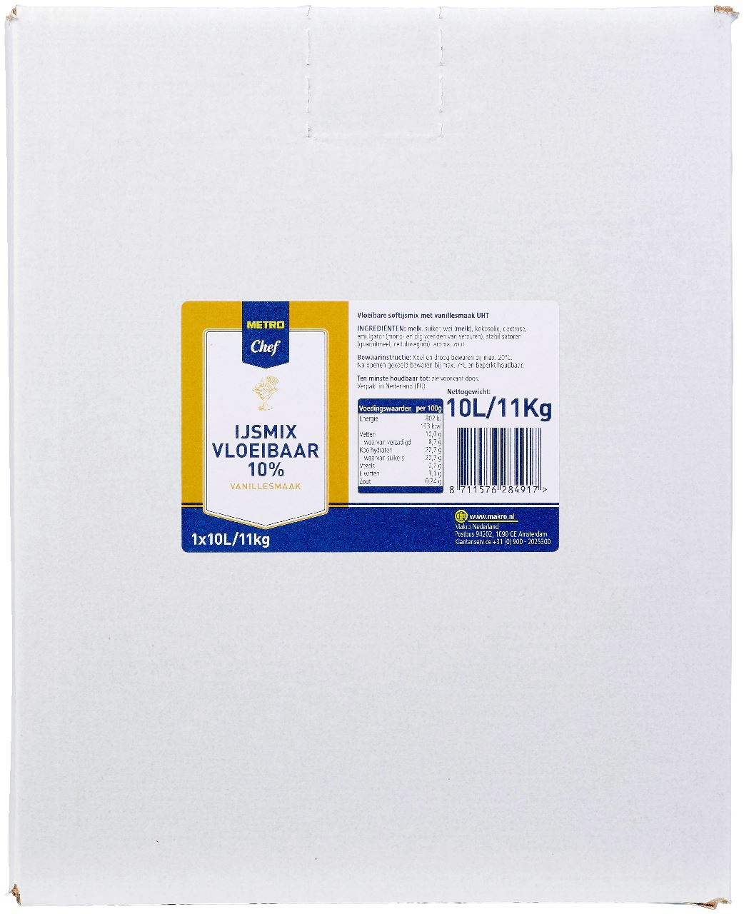 Ice cream mix liquid 10% 10 l