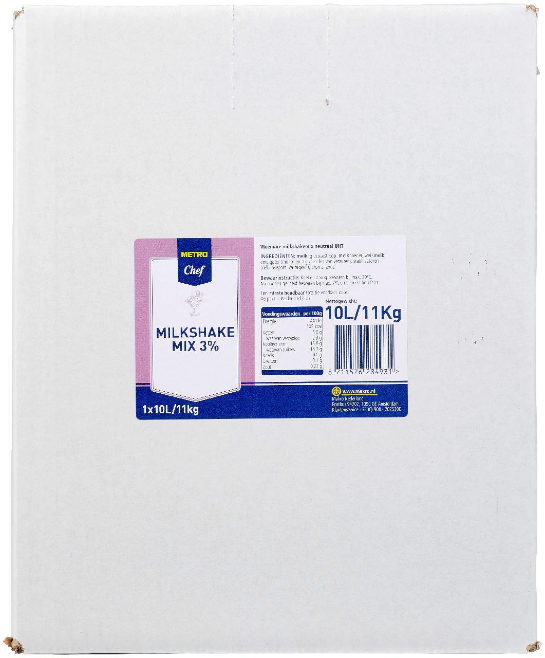 Milkshake mix liquid 3% 10 l