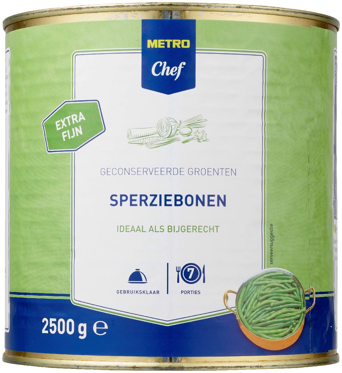 Whole green beans extra fine 2.5 kg