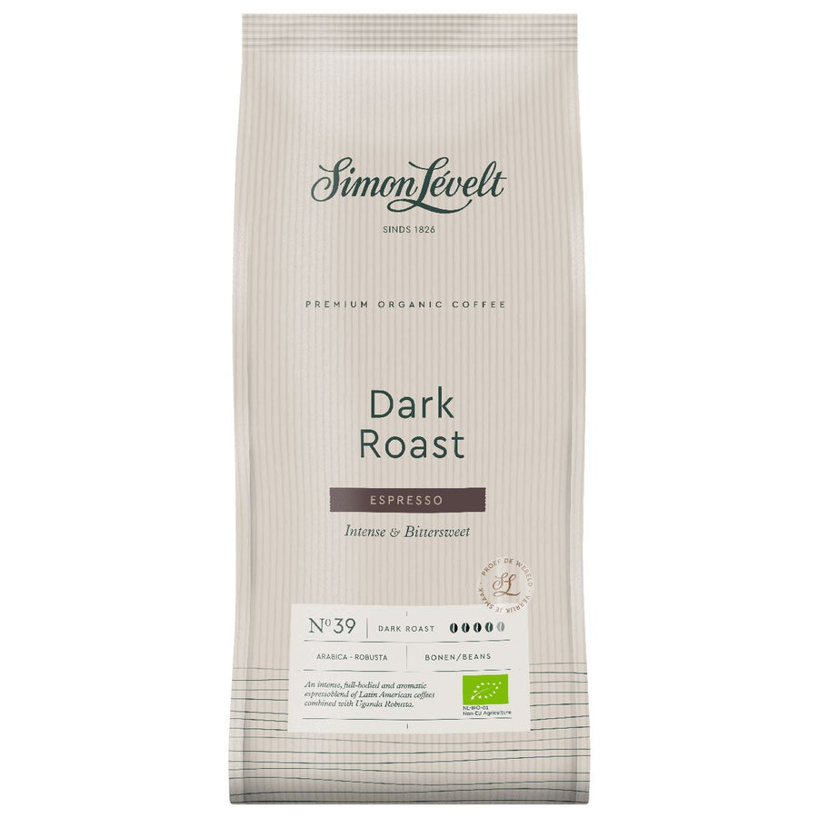 Simon Lévelt Espresso dark roast beans organic 1 kg